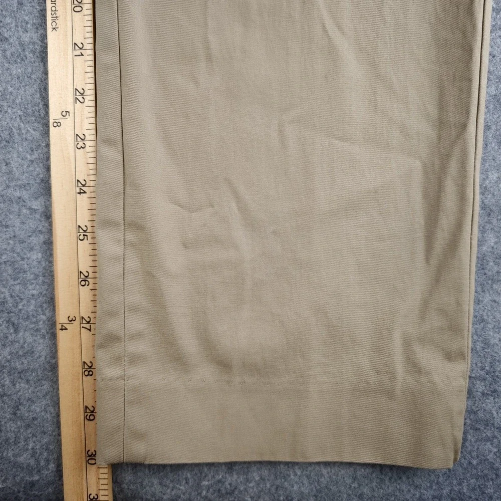 Banana Republic Pants Mens 35x32 Slim Fit Tan Khaki Flat Front Straight Leg